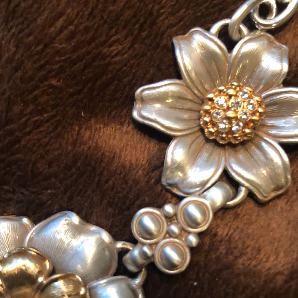Brighton silver & gold flower necklace - Picture 2 of 5